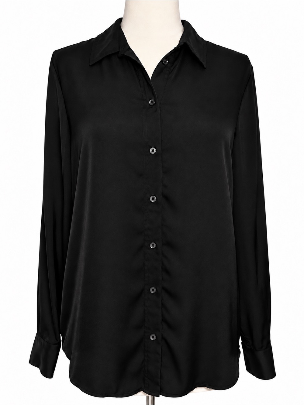 Quince washable Silk Long-Sleeve Button-Down Blouse